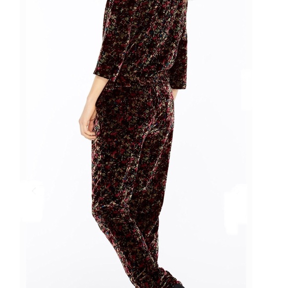 EUC Floral Velvet Jumpsuit - Picture 5 of 7